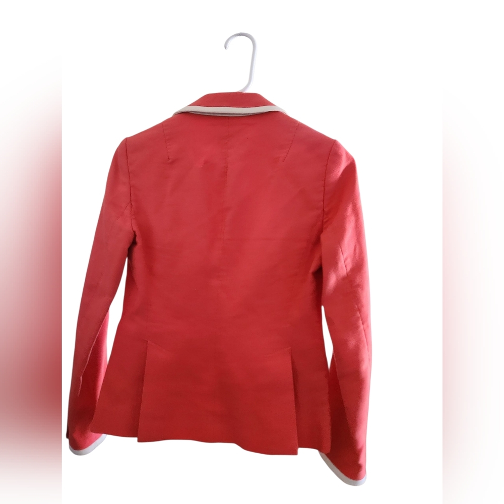 Banana Republic Women’s Linen Blend Coral Blazer Size 00P GREAT Used Condition - Picture 5 of 16